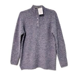 Appleseed's Women Cuddle Boucle Pullover Sweater Purple Lavender S WoolBlend NEW